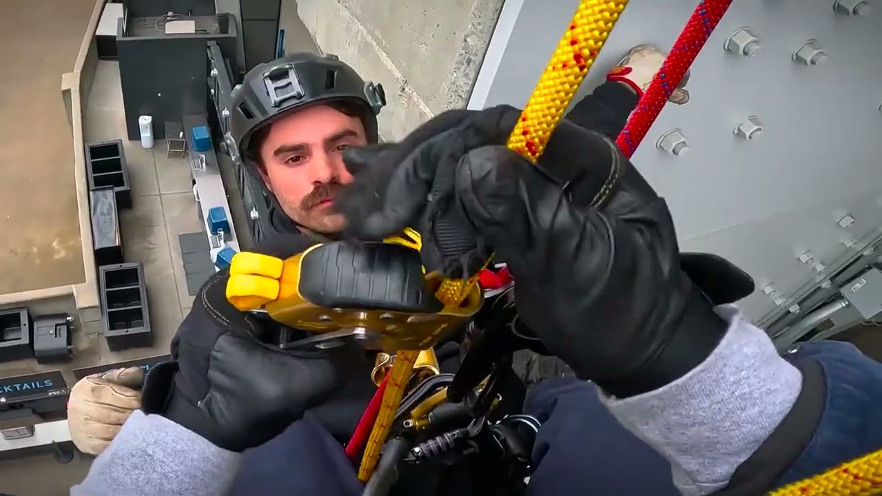 Charlotte Firefighters Rope Access Training at Carolina Panthers Stadium