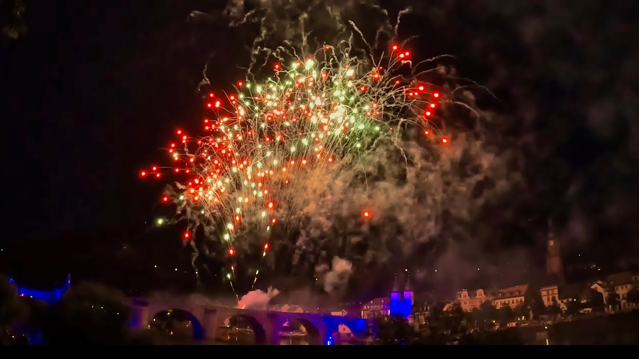[4K] 1. Feuerwerk der Heidelberger Schlossbeleuchtung 03.06.2023 | Licht, Feuer und tolle Stimmung!