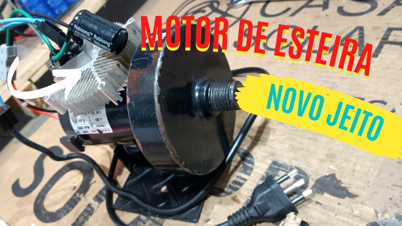 como ligar motor de esteira direto na rede Ac. e como fazer o suporte para o motor,
