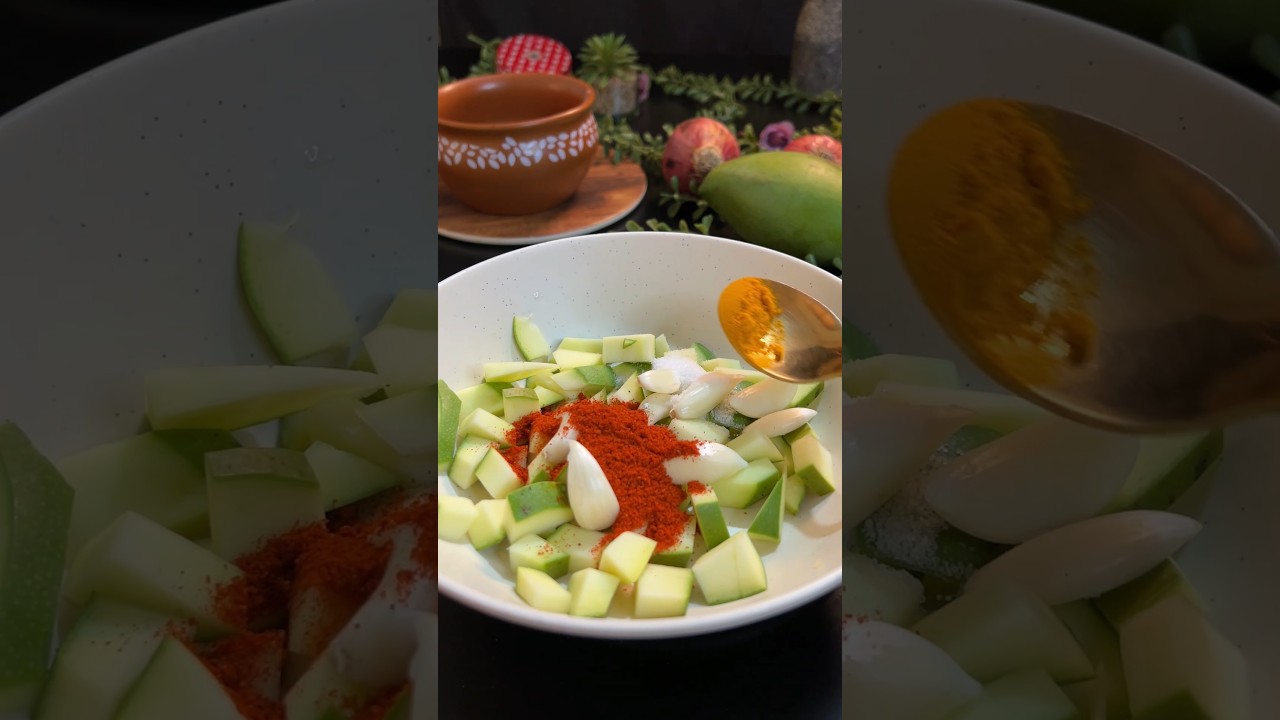 8 MIN Vaala Aam 🥭 ka Achar 🤤💕 .. #achar #aamkaachar #aamachar #pickel #mouthwatering #mangoachar