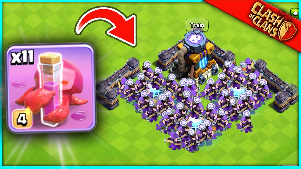 Using the TRASH WITCH for the 1st time in Clash of Clans!