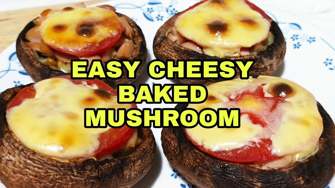 STUFFED PORTABELLA MUSHROOMS | BAKED MUSHROOMS