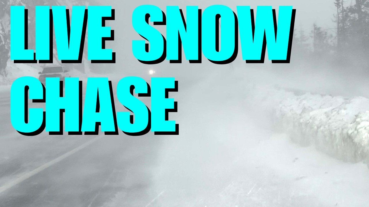 LIVE Snow Chase - Blizzard Like Conditions at Times -  Stevens Pass,  WA 03-12-26