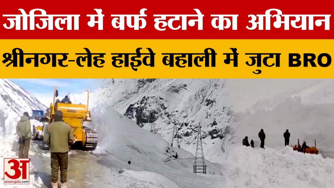 Jammu News: जोजिला में बर्फ हटाने का अभियान, श्रीनगर-लेह हाईवे बहाली में जुटा BRO | Amar Ujala