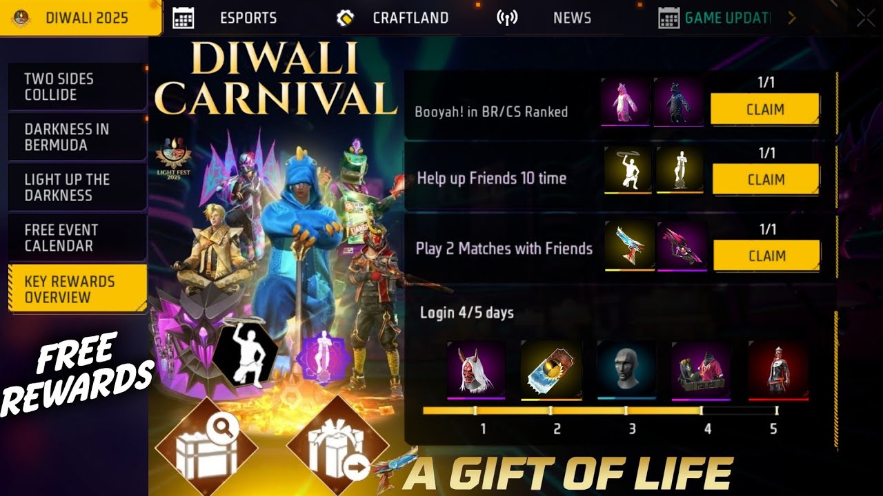 DIWALI CARNIVAL EVENT FREE REWARDS🔥 -
