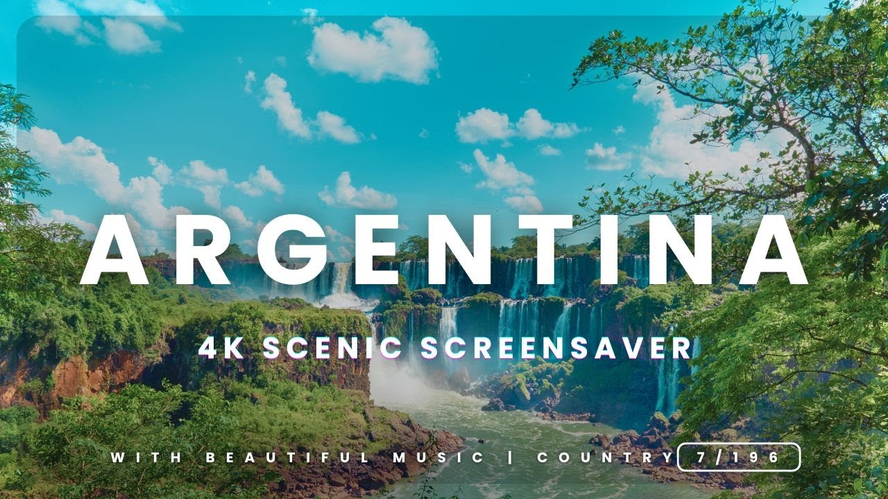 🇦🇷 Argentina 4K | Scenic Screensaver With Relaxing Piano Music