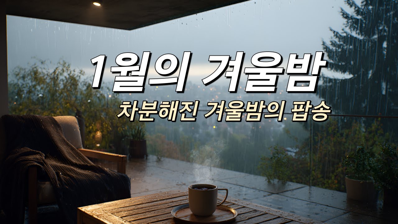 [playlist] 1월의 겨울밤 ☔️ 차분해진 겨울밤의 팝송 | 빗소리와 함께 틀어두기 좋은 잔잔한 휴식 팝 모음