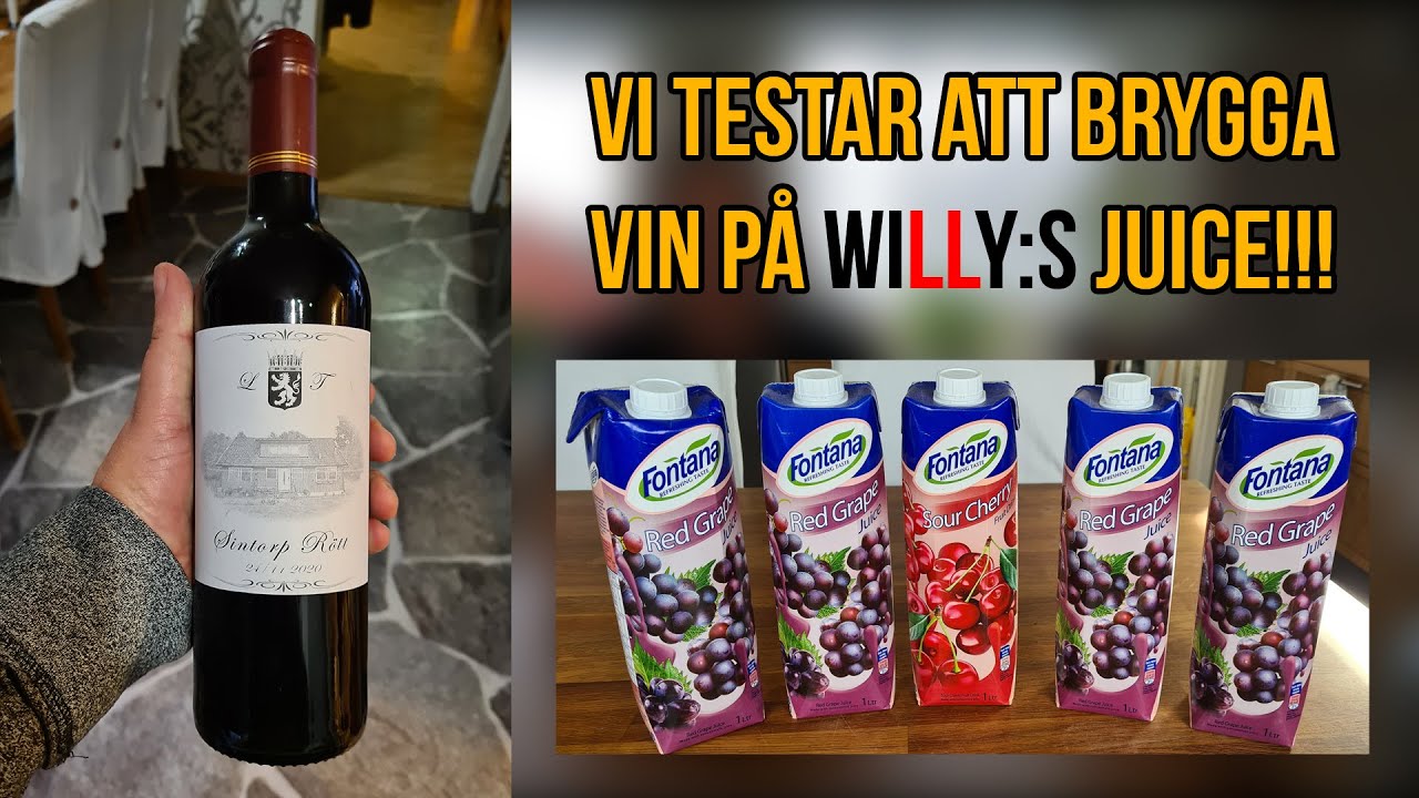 Brygga vin på WIllys juice, dag 1