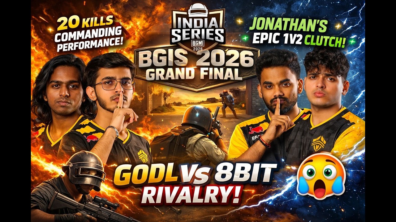 GRAND FINAL DAY 1🔥JONATHAN CRAZY 180REFLEX 🥶GODL VS 8BIT RIVARLY 🥵GODLIKE❤️BGIS 2026🔥GODL HIGHLIGHTS