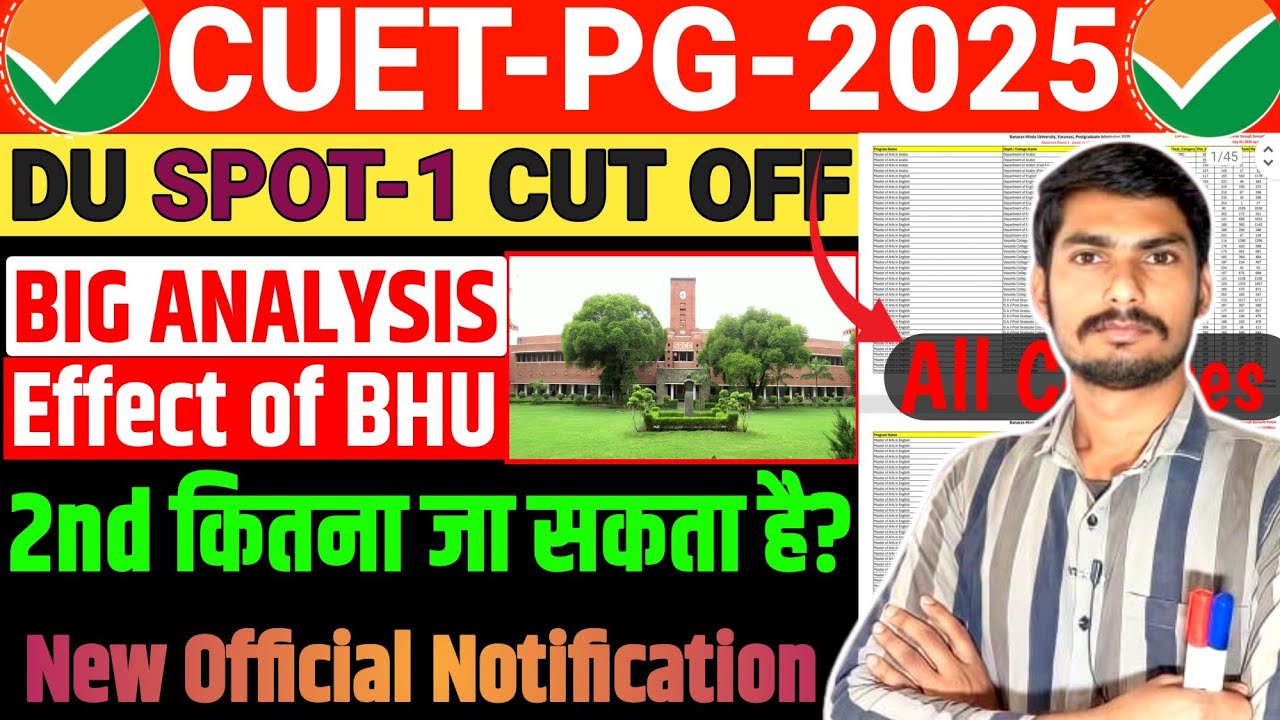 DU SPOT ROUND 2025 PG || DU Spot Round Cut Off 2025 || Delhi University Spot Round 2025 #cuetpg