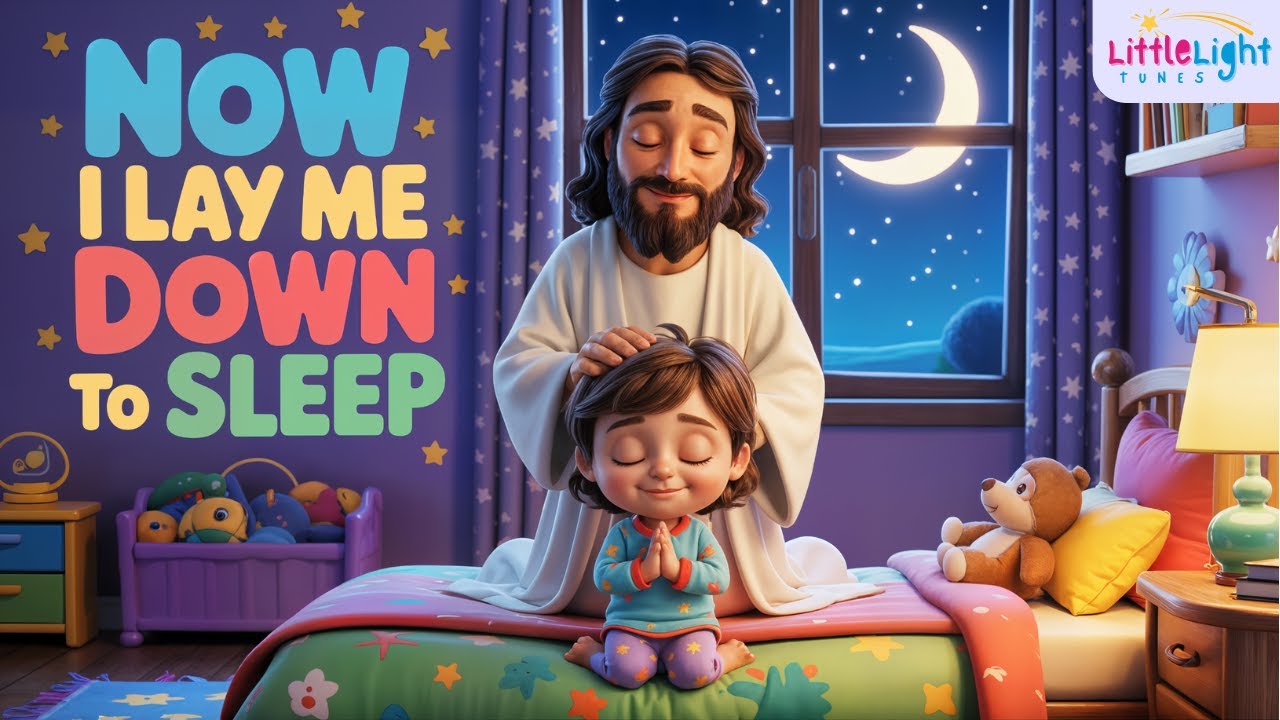 Now I Lay Me Down to Sleep🌙 | Bedtime Prayer Song for Kids