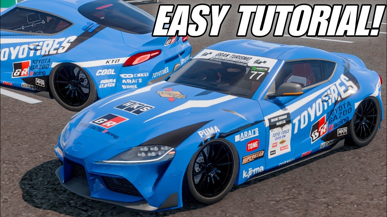 Toyota Supra Mk5 TOYO TIRES Racing Livery Tutorial | Car Parking Multiplayer 2