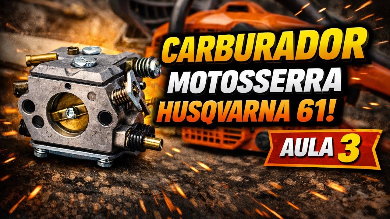 Carburador motosserra husqvarna 61 aula 3 #mecânica #manutenção ‘