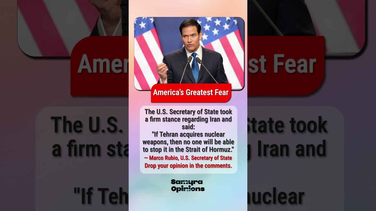 Marco Rubio Warns About Iran & Strait of Hormuz Crisis