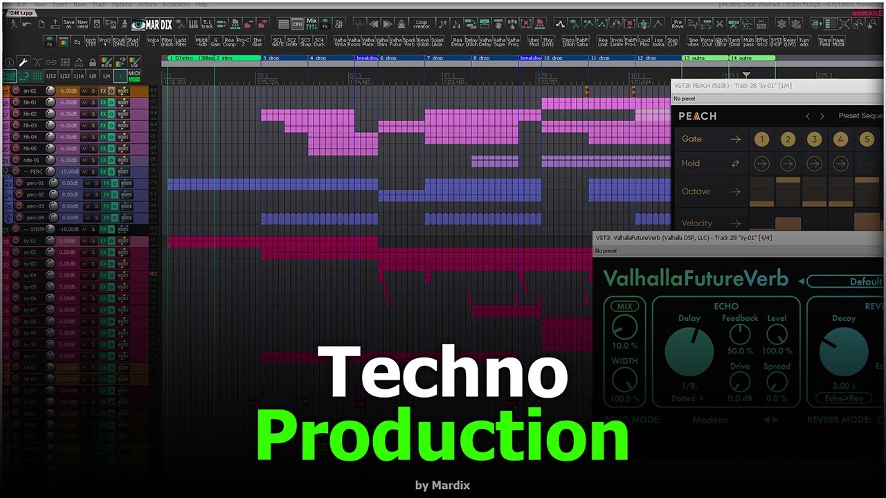 Techno Production in Reaper7 ||| #techno ||| #technoinreaper7 ||| Final touches