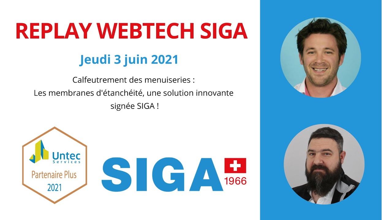 WEBTECH SIGA : Calfeutrement des menuiseries