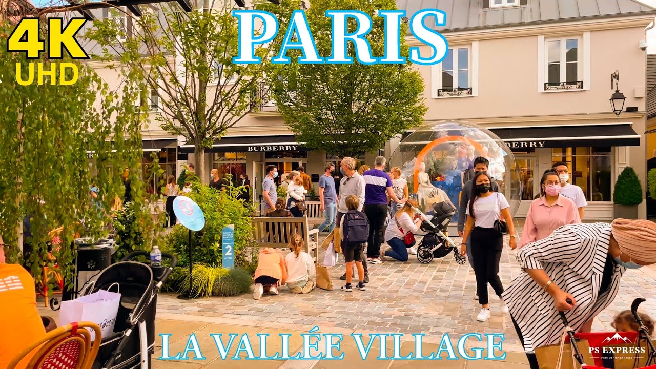 La Vallée Village Paris | Paris walking tour 2021 4K | Paris 4K | A walk in Paris