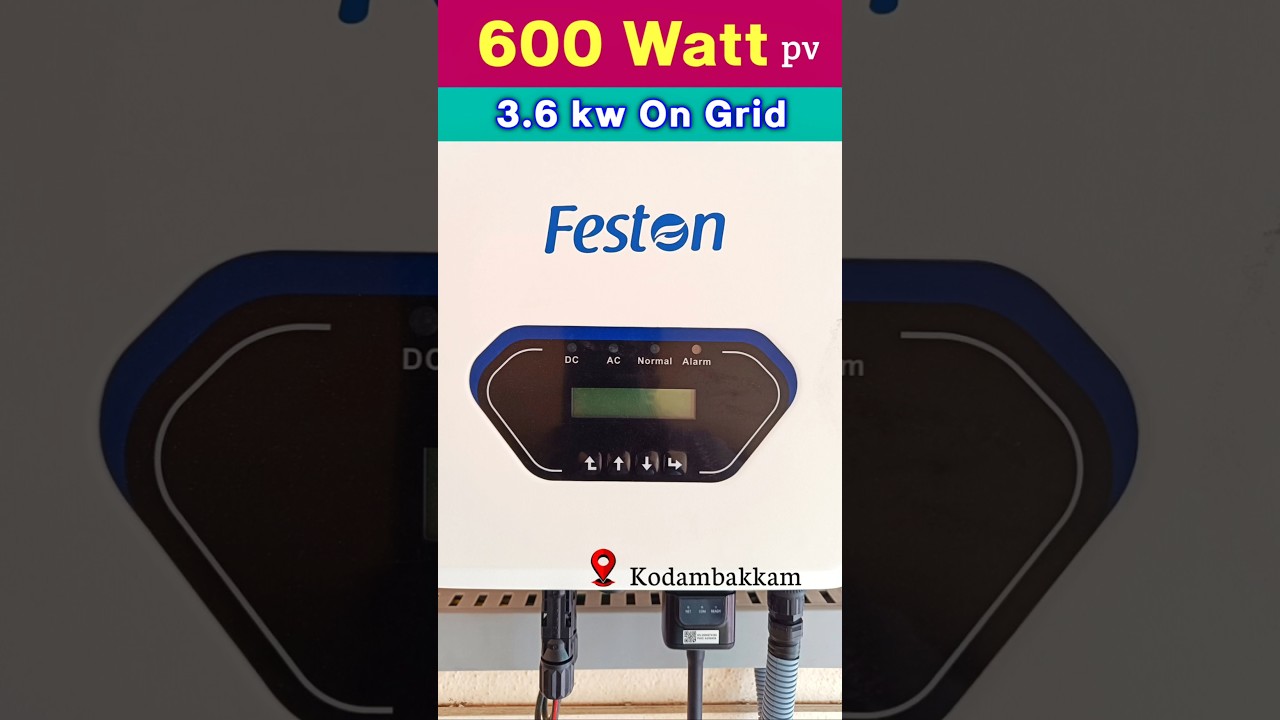 3.6 kw on grid 600 watt pv feston inverter #ongridsolar #trending  #viralvideo #viralshorts #shorts