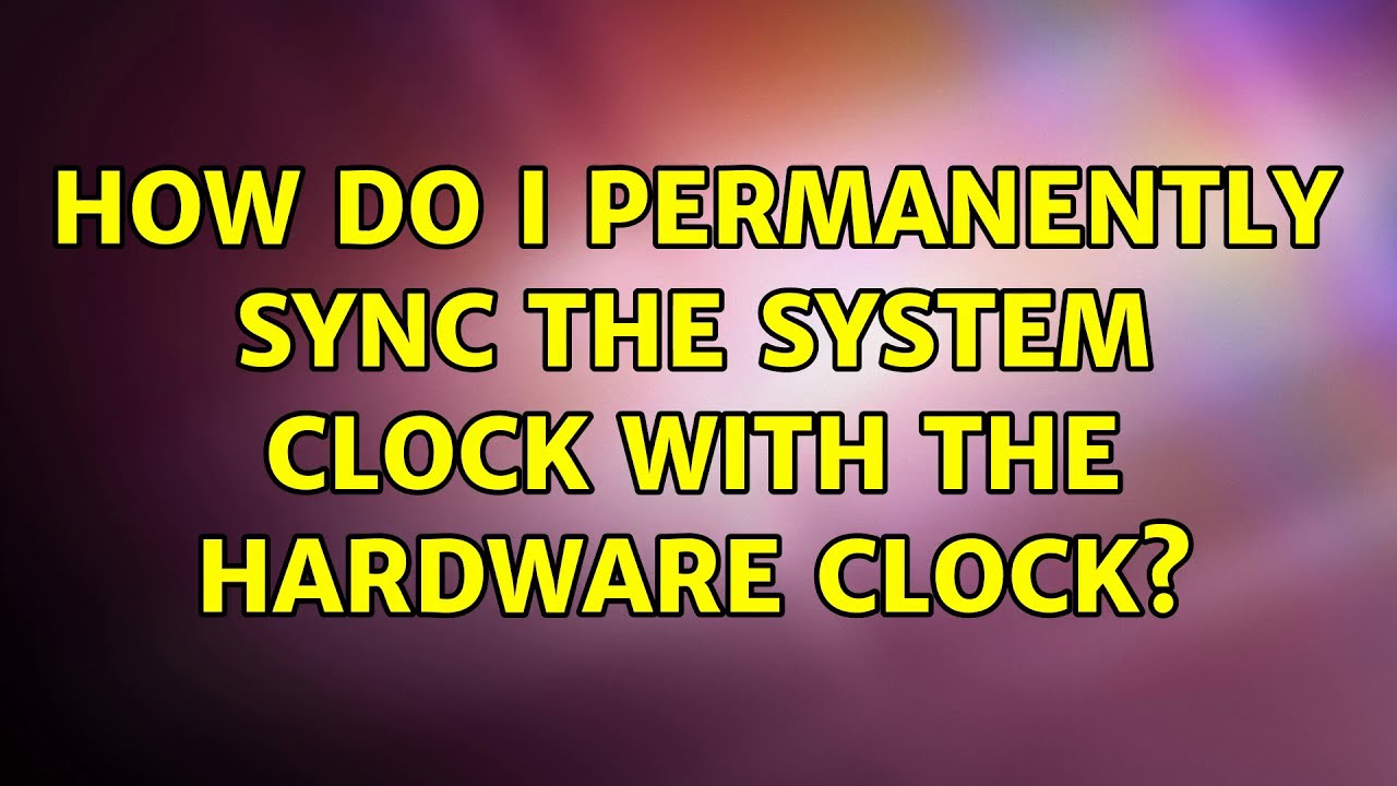How do I permanently sync the system clock with the hardware clock?