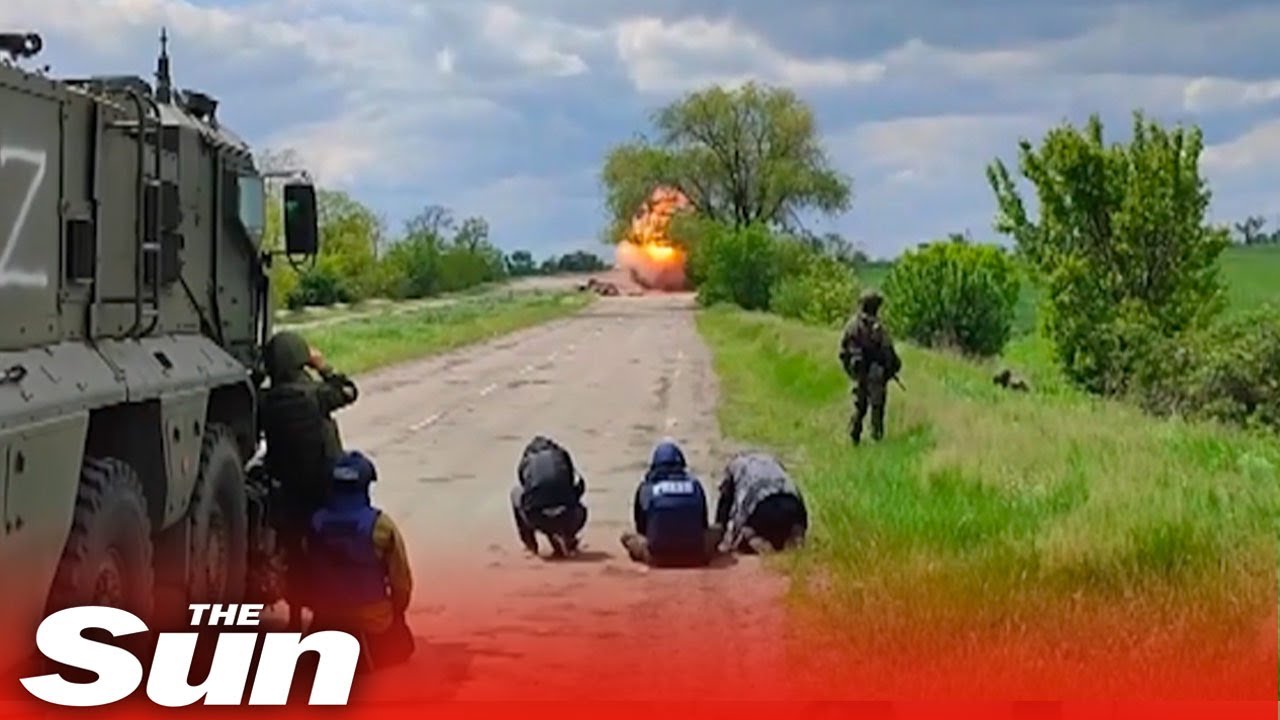 Russian soldiers detonate Ukrainian mines in Mariupol