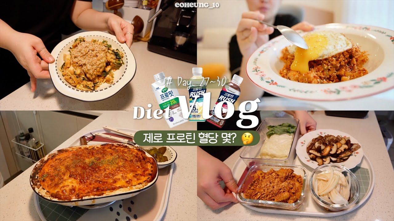 -4.1kg❤️‍🔥 다이어트브이로그, 연속혈당측정기 2주 후기, 이번엔 덱스콤 🩵 프로틴쉐이크, 현미밥 식후혈당 | 두부김치볶음밥, 두부그라탕, 다이어트 27~30일차