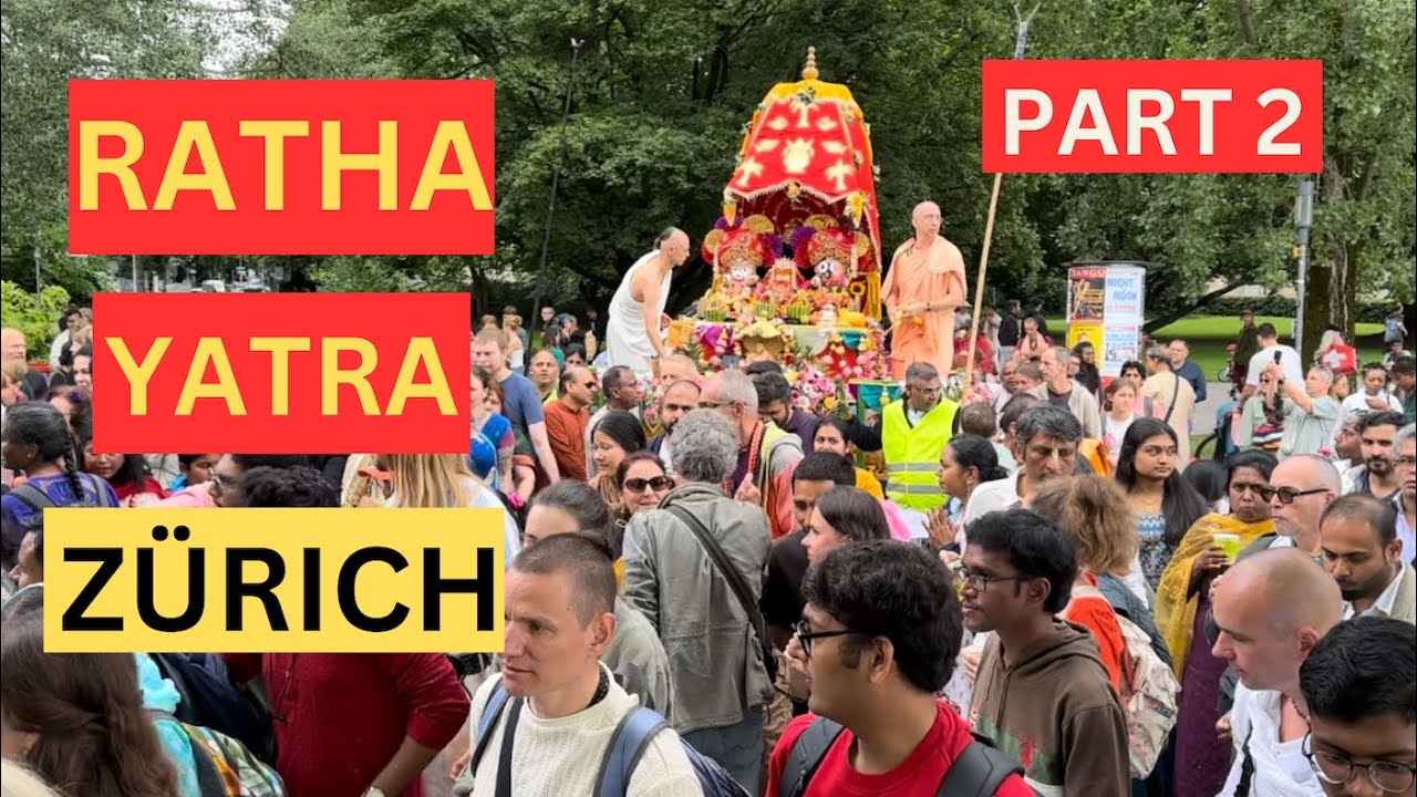 RATHA YATRA 2024 ISKCON ZURICH PART 2 |THOUSANDS SINGING HARE KRISHNA JAY JAGANNATH 🚩 🇮🇳 ❤️