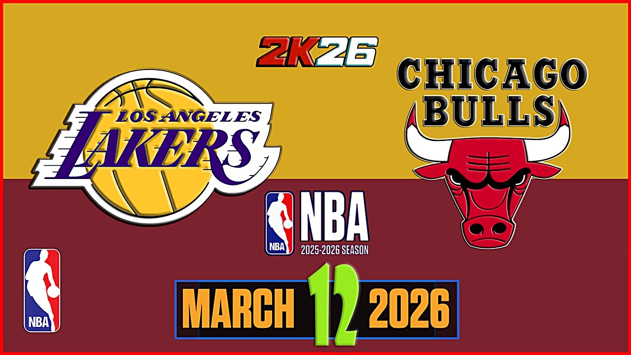 LAKERS  vs  BULLS  | NBA 4TH QUARTER Highlights | March 12, 2026 | NBA 2K26 |