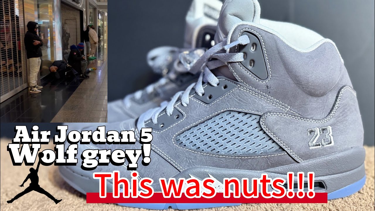 Кроссовки Air Jordan 5 Wolf Grey! Быстро раскупили! Полный обзор и фото на ногах. #обсуждение #ра...