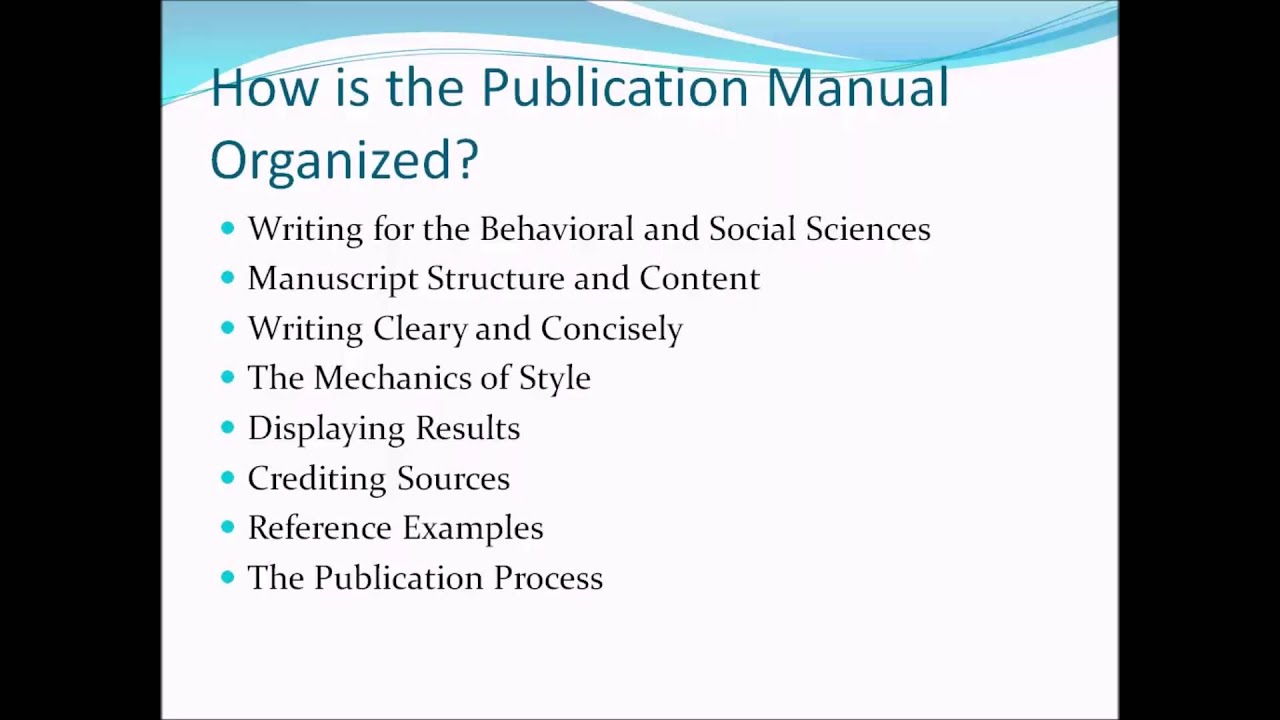 An Overview of APA Style