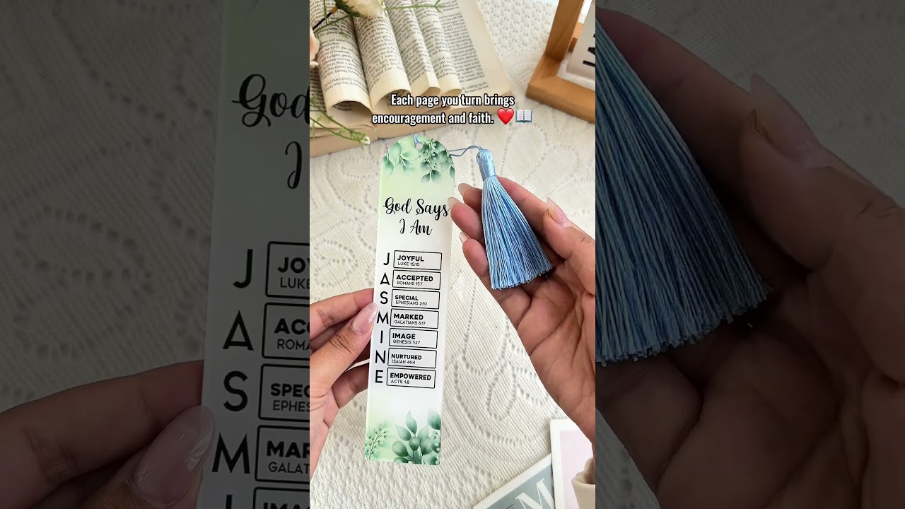 God Says I Am Name In Bible Verse | Custom Acrylic Bookmark