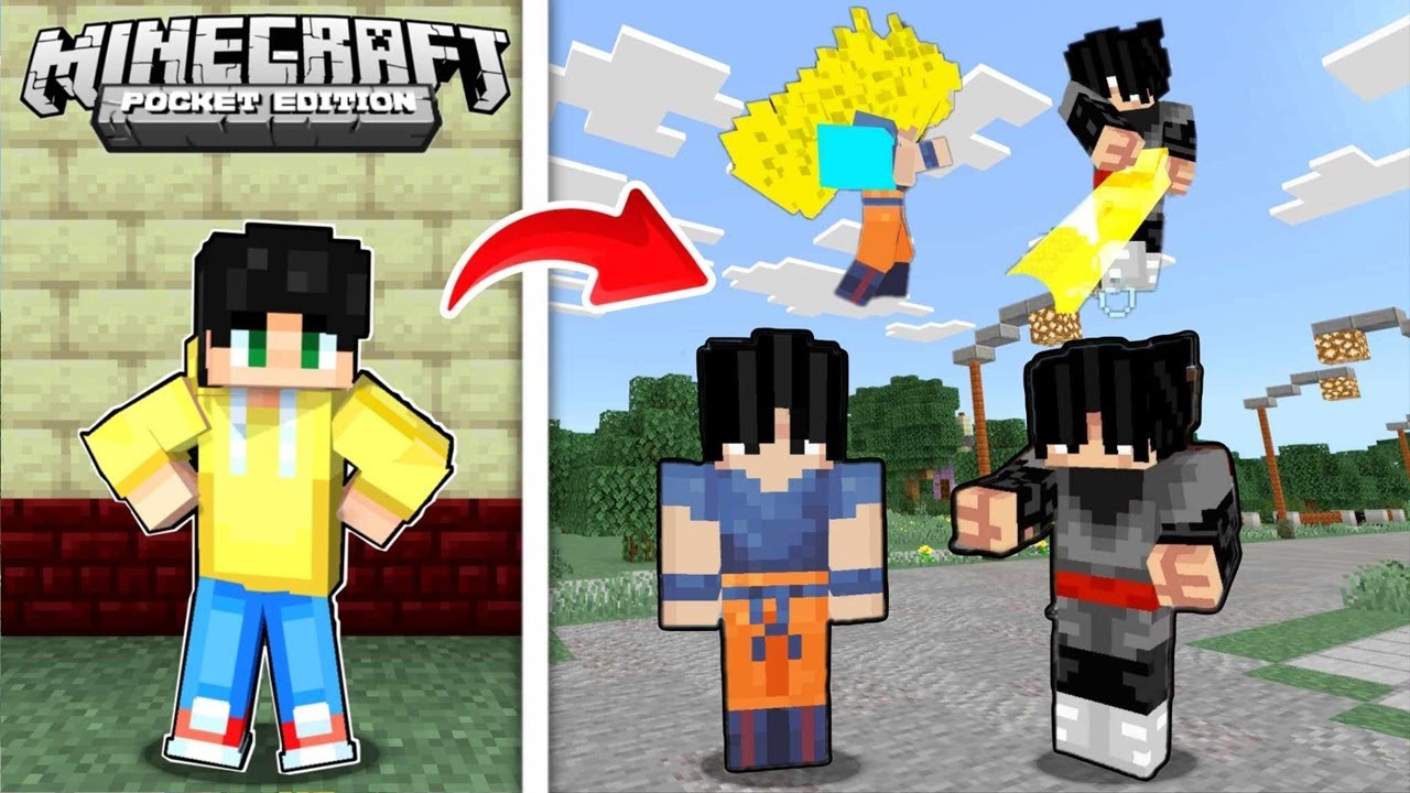 GOKU BLACK at GOKU BLUE NAGLABAN sa UWU CITY sa Minecraft PE