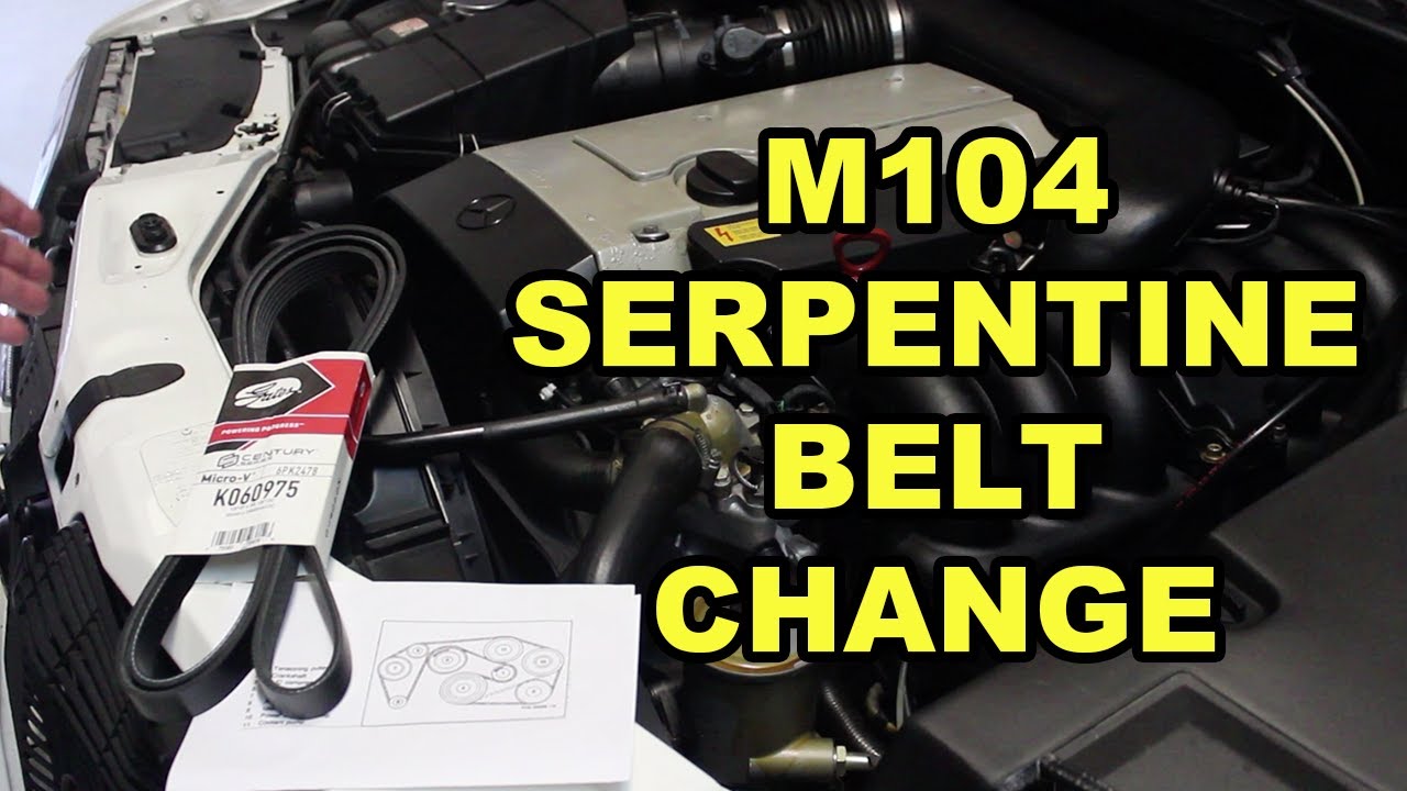 Mercedes Benz M104 Serpentine Belt Replacement (W140)