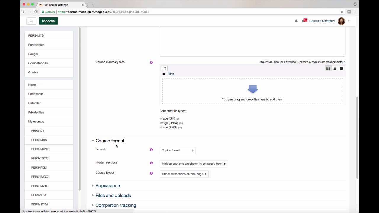 Moodle 3.4 Tutorial Videos-Choosing a Course Layout