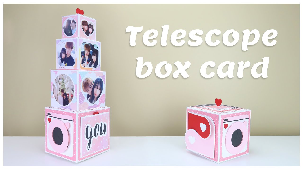 DIY | Telescope Box Card Tutorial | Telescope Photo Cube | Handmade Gift Idea