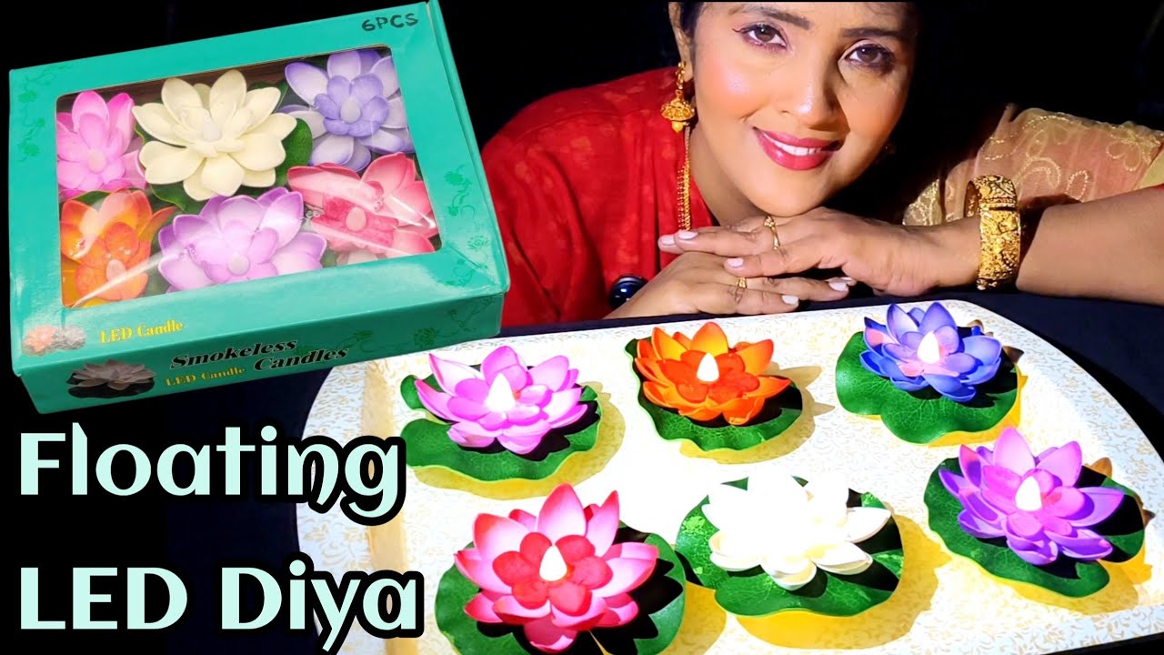 Lotus Floating LED Diya Review & Demo| Water Sensor LED Diya for Diwali