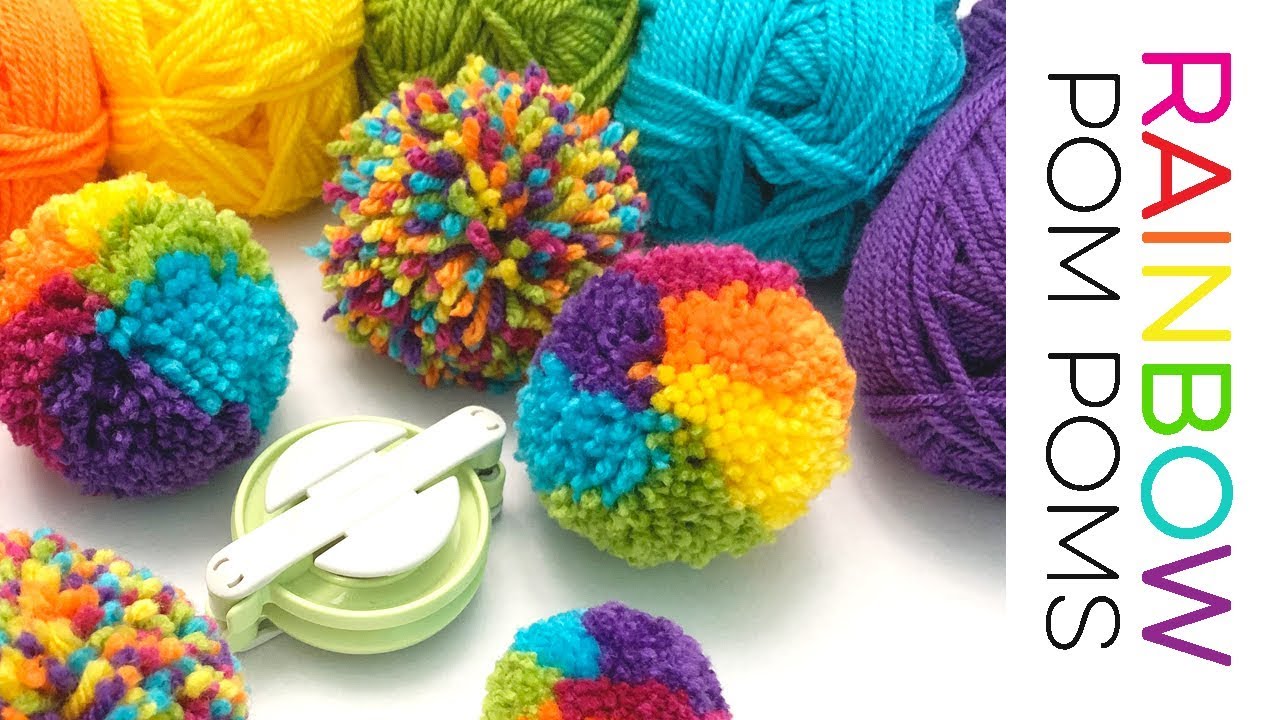 How to Create Rainbow Pom Poms
