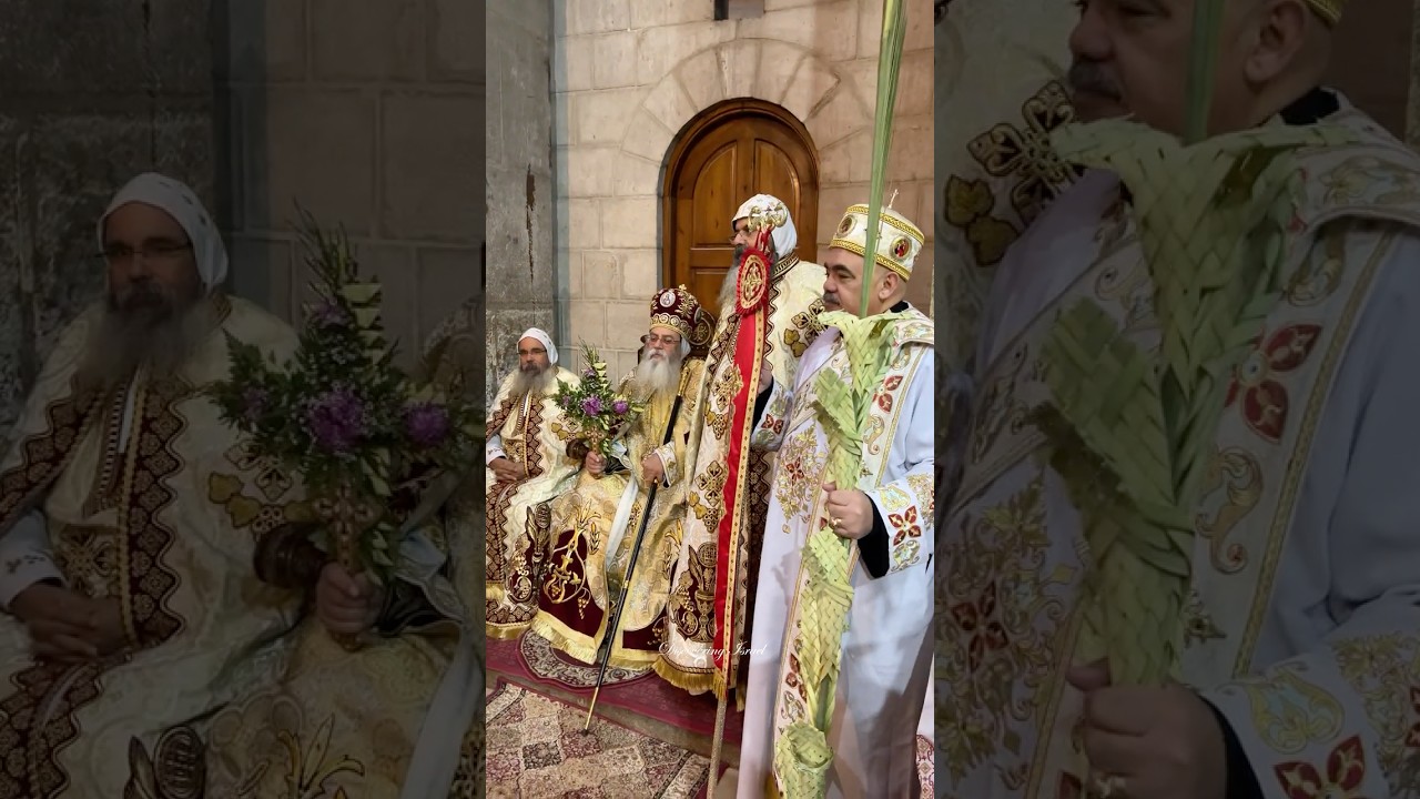 Palm Sunday ceremony at the Church of the Holy Sepulchre in Jerusalem. Israel 2025