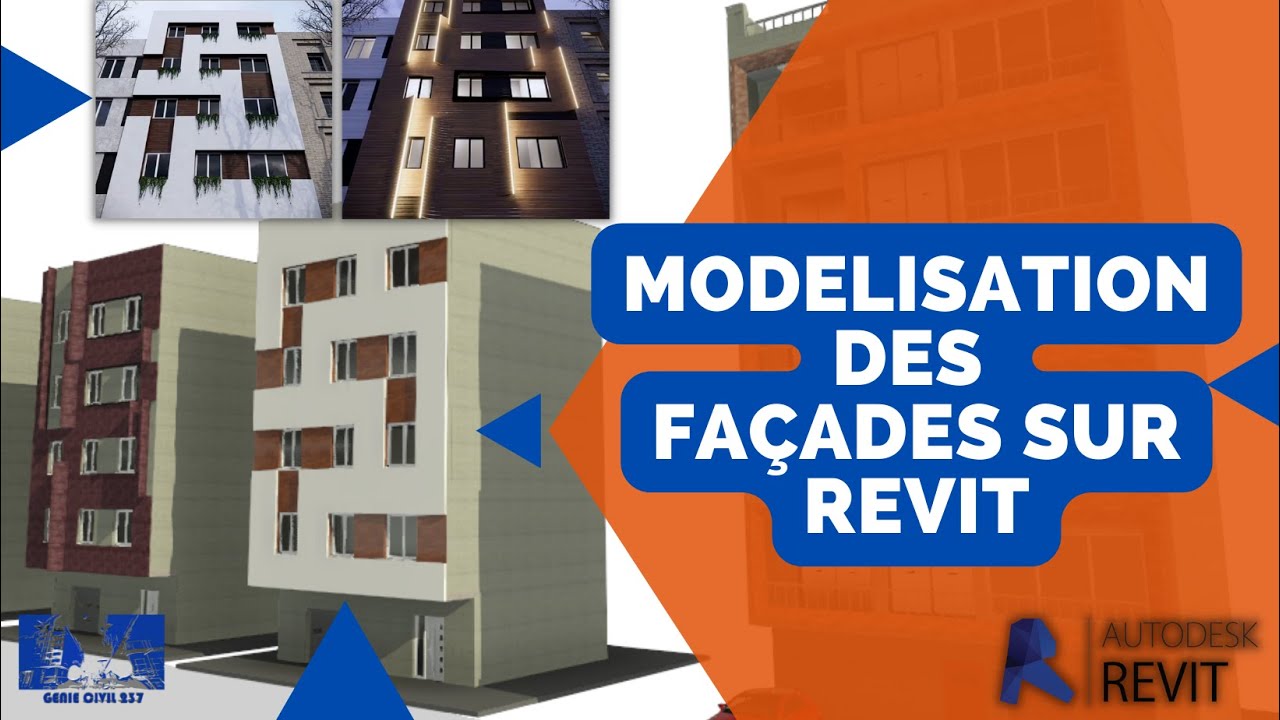 TUTO REVIT ARCHITECTURE:DÉCORATION DES FAÇADES (modélisation) #REVITARCHITECTURE #GENIECIVIL237