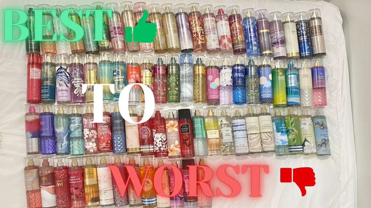I RANKED ALL MY BATH AND BODY WORKS FRAGRANCE MISTS FROM BEST TO WORST 🚨‼️ #bathandbodyworks