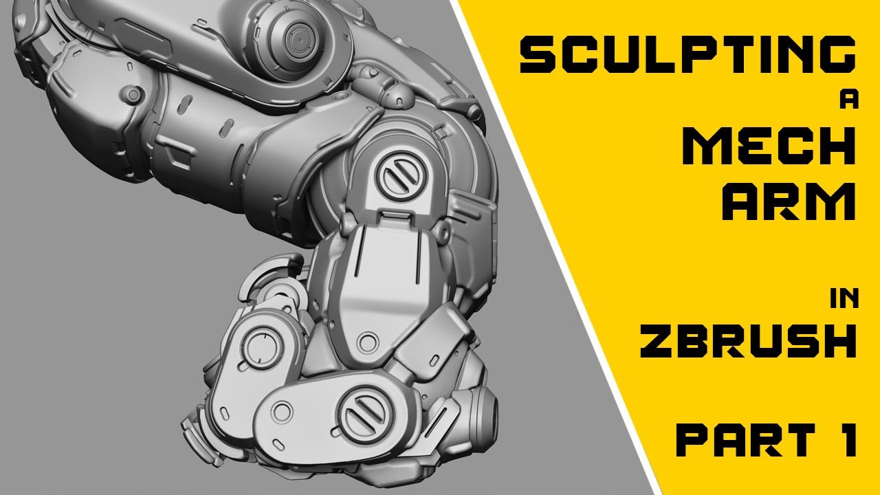 Mech Arm Sculpting in Zbrush (Megagato) - Part 1
