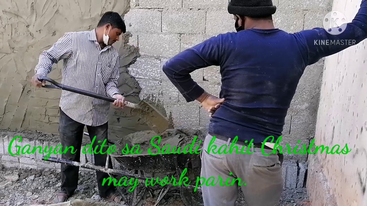 How to plastering a wall in Saudi.