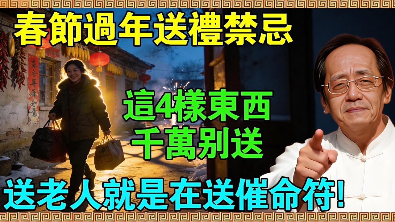 倪海廈：春節送禮，這4樣東西送給誰就是害誰！特別是送給老人，就是在送“催命符”！別好心辦壞事，背了一身因果！#倪海廈 #倪師 #倪師國學智慧 #中醫 #春節送禮 #過年送禮 #老人禮物 #父母健康