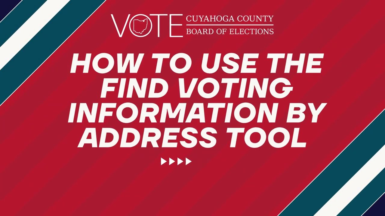 How to use the Find Voting Information by Address Tool