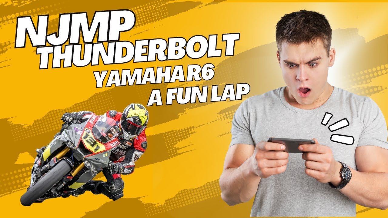 Yamaha R6 full lap around thunderbolt NJMP