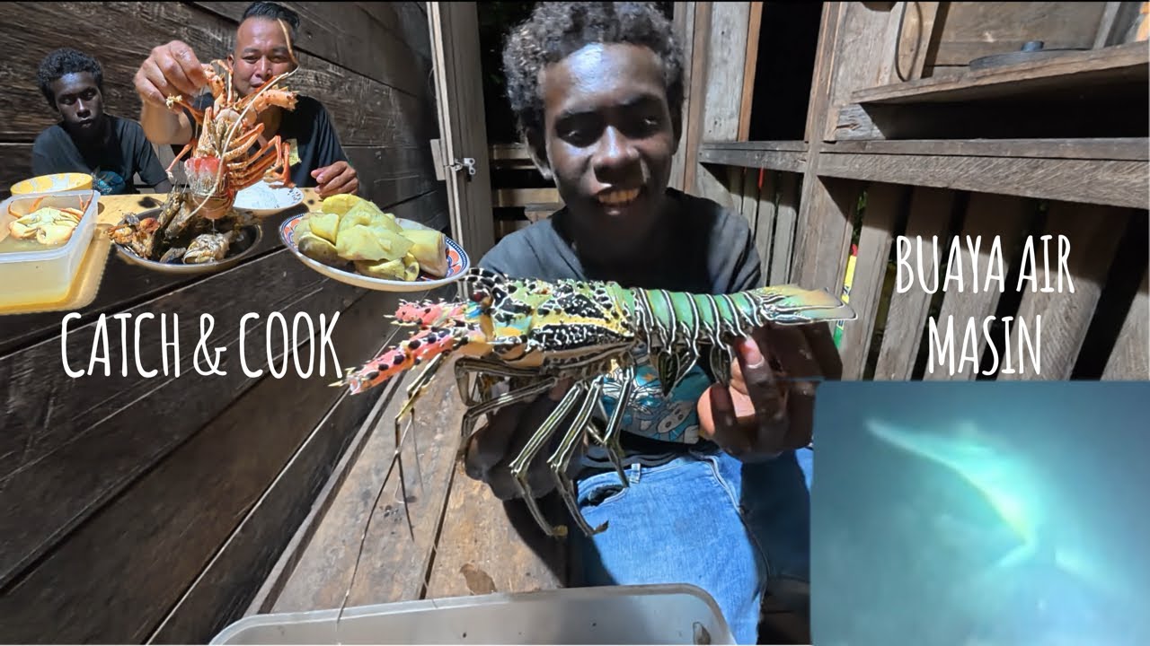 AWAS..,,!! BUAYA ADA DIMANA- MANA // MENYELAM CARI LAUK DI LAUT // CATCH & COOK
