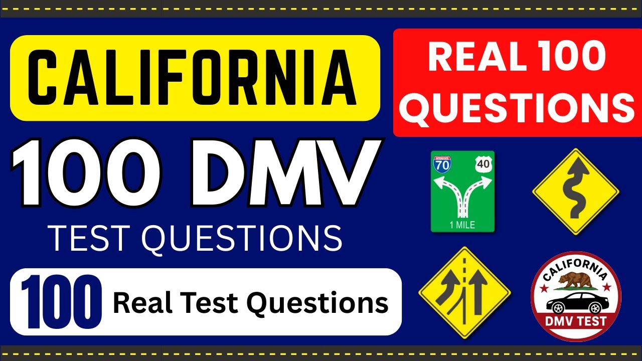 2026 New 100 Real California DMV Written Test Questions | Real Test | Car Permit Test California DMV