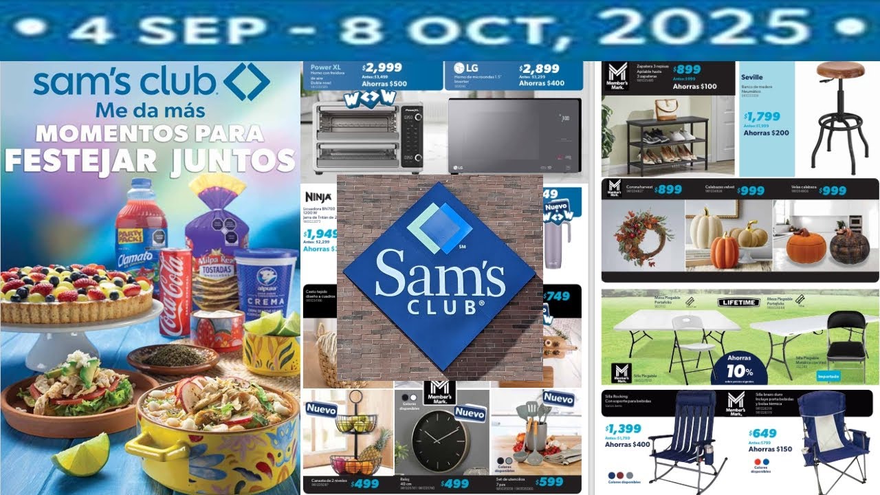 🇲🇽 Sam's Club Nueva Cuponera Momentos para Festejar Juntos🛒|🗓 Valido 4 de Septiembre al 8 de Octubre