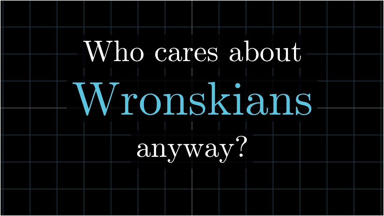 Linear Algebra and Differential Equations - Who cares about Wronskians anyway?