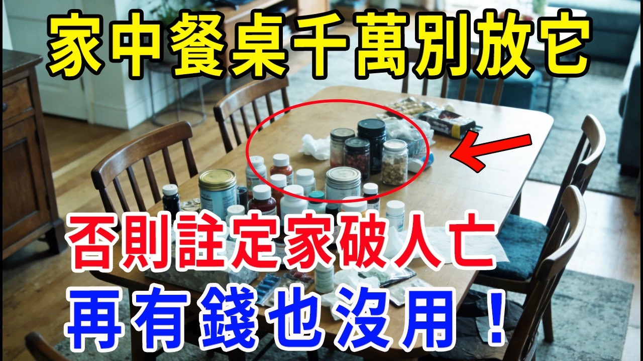 太嚇人了！富豪一年賠光千萬家產，餐桌上千萬不要放「它」！否則註定家破人亡！