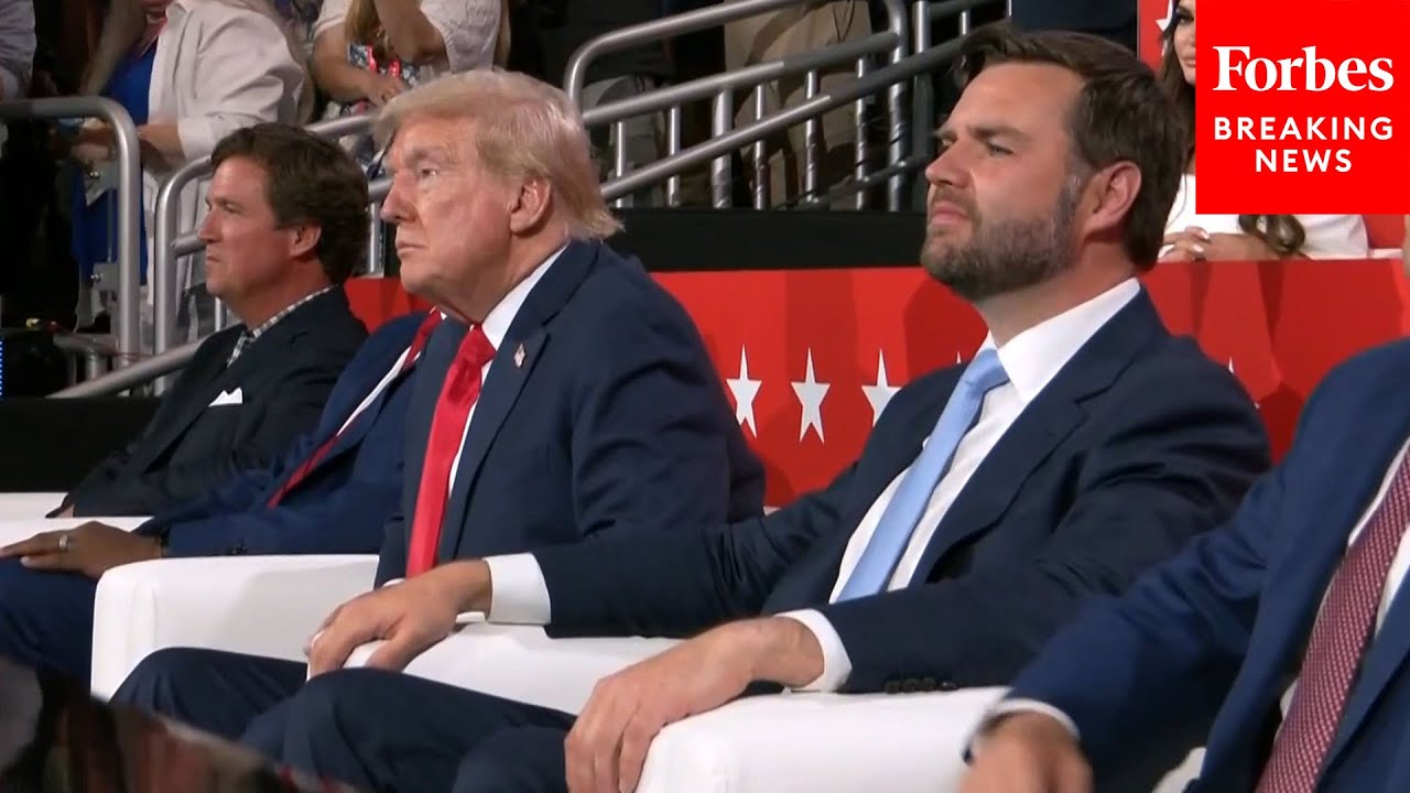 Trump Listens To Retiree Slam 'Big Boy' Biden's Economy Alongside JD Vance, Tucker Carlson At RNC